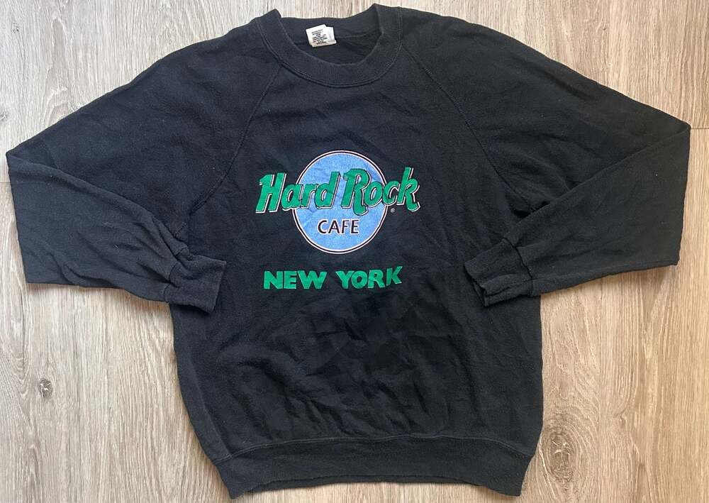 Vintage Hard Rock Cafe New York Crewneck Sweatshirt Black Large Made in USA